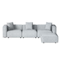 Artiss 4 Seater Modular Sofa Chaise Grey