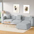 Artiss 4 Seater Modular Sofa Chaise Grey