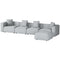 Artiss Modular Sofa Chaise 5-Seater Grey Lounge