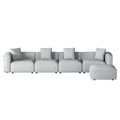 Artiss Modular Sofa Chaise 5-Seater Grey Lounge