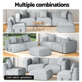 Artiss Modular Sofa Chaise 5-Seater Grey Lounge