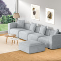 Artiss Modular Sofa Chaise 5-Seater Grey Lounge