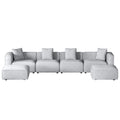 Artiss Modular Sofa 6-Seater Chaise Grey