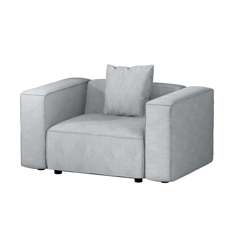 Artiss Modular Sofa Chaise 1 Seater Grey