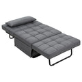 Artiss Sofa Bed 1 Seater Convertible Lounge Recliner Linen Grey