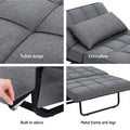 Artiss Sofa Bed 1 Seater Convertible Lounge Recliner Linen Grey