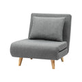 Artiss Sofa Bed Convertible Couch Recliner Linen Grey