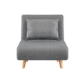 Artiss Sofa Bed Convertible Couch Recliner Linen Grey