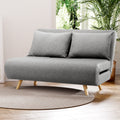 Artiss 2 Seater Sofa Bed Convertible Couch Recliner Linen