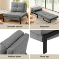 Artiss Sofa Bed Folding Convertible Recliner Couch Lounge Chair