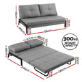 Artiss 2 Seater Sofa Bed Folding Convertible Recliner Lounge