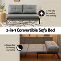 Artiss 2 Seater Sofa Bed Folding Convertible Recliner Lounge