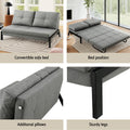 Artiss 2 Seater Sofa Bed Folding Convertible Recliner Lounge