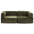 Artiss Convertible Folding Sofa Bed Green Fabric