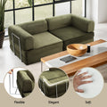 Artiss Convertible Folding Sofa Bed Green Fabric