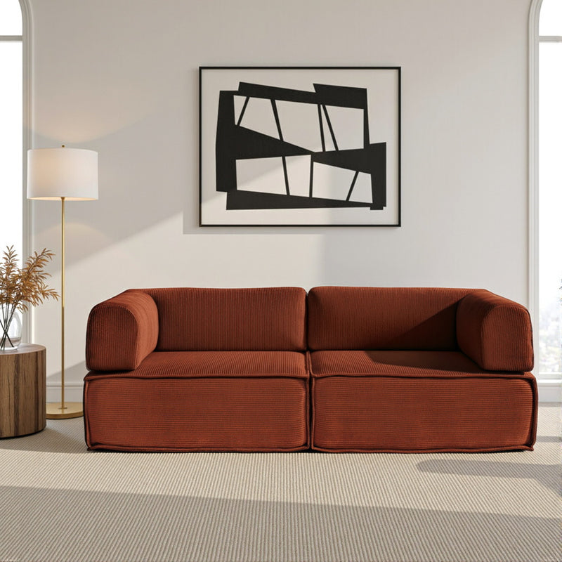 Artiss Folding Sofa Bed Orange Convertible Couch