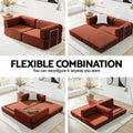 Artiss Folding Sofa Bed Orange Convertible Couch