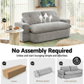Artiss Convertible Sofa Bed Grey Corduroy 30D Foam Sleeper