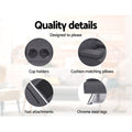 Artiss Sofa Bed 175cm Dark Grey Fabric Lounge Couch