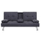 Artiss Sofa Bed 175cm Dark Grey Fabric Lounge Couch