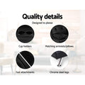 Artiss Sofa Bed 168cm Black PU Leather Couch