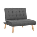 Artiss 1 Seater Sofa Bed Recliner Lounge Chair Linen Grey