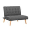 Artiss 1 Seater Sofa Bed Recliner Lounge Chair Linen Grey