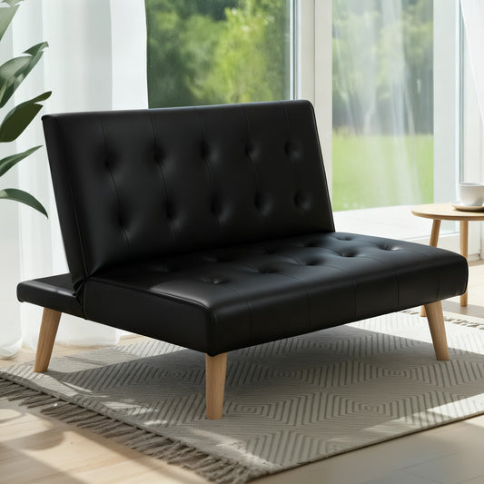 Artiss Sofa Bed 1 Seater Lounge Couch Fabric Black