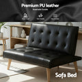 Artiss Sofa Bed 1 Seater Lounge Couch Fabric Black