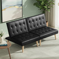 Artiss 2 Seater Sofa Bed Lounge Couch Black Fabric