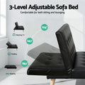 Artiss 2 Seater Sofa Bed Lounge Couch Black Fabric