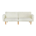 Artiss 3 Seater Sofa Bed Futon Couch Recliner Beige Fabric