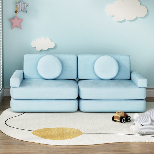 Artiss 2 Seater Sofa Bed Velvet Modular Lounge Chaise Suite