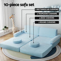 Artiss 2 Seater Sofa Bed Velvet Modular Lounge Chaise Suite