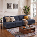 Artiss 4 Seater Modular Sofa Set Sectional Easy Assembly Dark Grey
