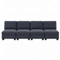 Artiss 4 Seater Modular Sofa Set Sectional Easy Assembly Dark Grey