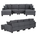 Artiss Modular Sectional U Shaped Storage Sofa Couches for Living Room Grey