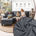 Artiss Modular Sectional U Shaped Storage Sofa Couches for Living Room Grey