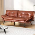 Artiss 3 Seater Sofa Bed Convertible Recliner Leather Brown