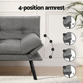 Artiss Sofa Bed 3 Seater Convertible Recliner Fabric Grey