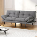 Artiss Sofa Bed 3 Seater Convertible Recliner Fabric Grey