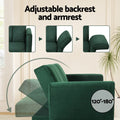 Artiss 3 Seater Sofa Bed Velvet Convertible Couch Recliner