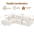 Artiss 3 Seater Modular Sofa Bed Corduroy White Boneless Couch