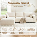 Artiss 3 Seater Modular Sofa Bed Corduroy White Boneless Couch