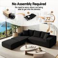 Artiss Modular Sofa Bed Ottoman Sectional Corduroy Black