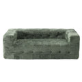 Artiss Comfort Boneless Sofa for Living Room Green Luxury Chenille