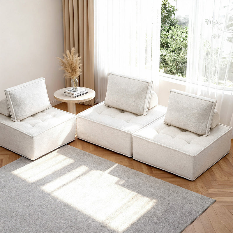 Artiss 3 Seater Floor Sofa Lounge Chair with Pillow