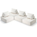 Artiss 4 Seater Floor Sofa Lounge Chair with Pillow