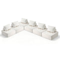 Artiss Floor Sofa Lounge 6 Seater with Pillow