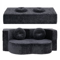 Artiss 2 in 1 Convertible Compressed Sofa Bed, Folding Boneless Sofabed for Living Room ,Comfort Curved Sleeper Couch with High Density Sponge, Apartment Essentials, No Assembly, 2 Pillows, Grey